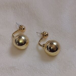 Elegant Gold Ball Earrings